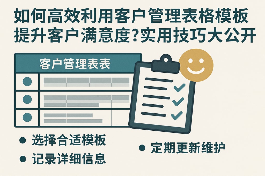 如何高效利用客户管理表格模板提升客户满意度？实用技巧大公开