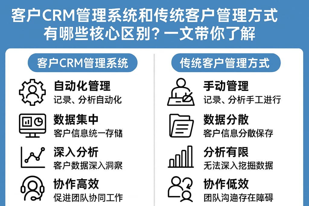 客户CRM管理系统和传统客户管理方式有哪些核心区别？一文带你了解