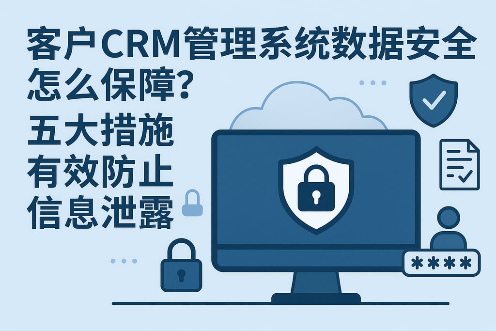 客户CRM管理系统数据安全怎么保障？五大措施有效防止信息泄露