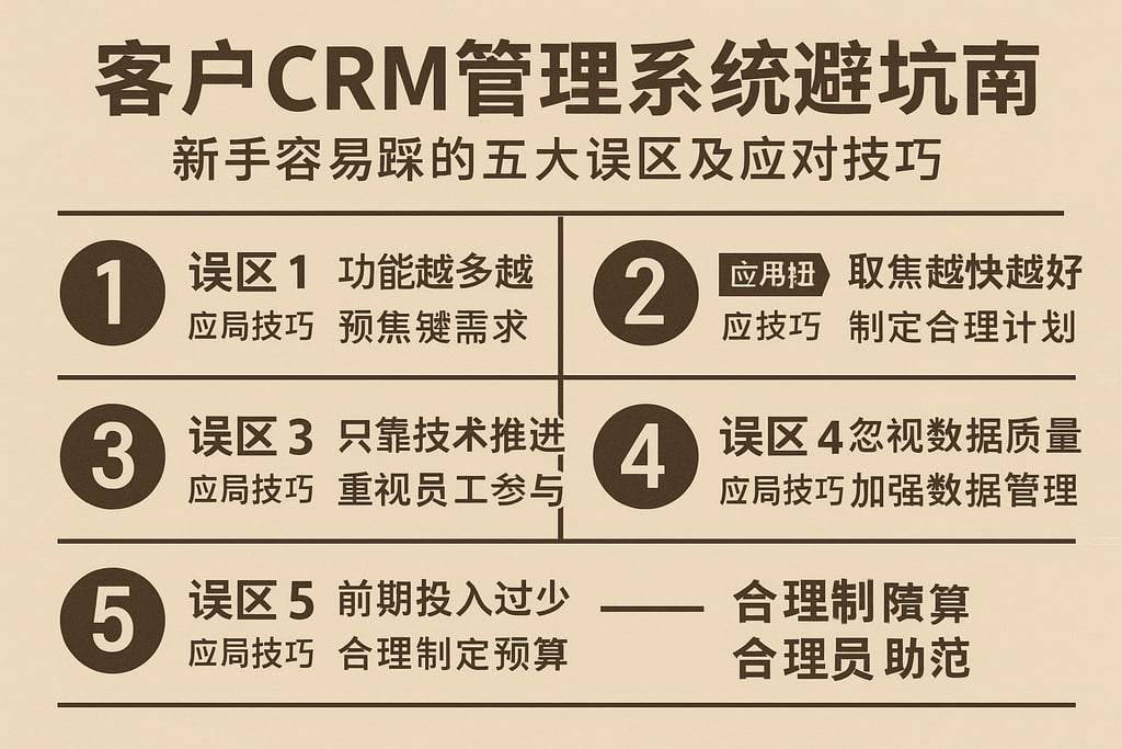 客户CRM管理系统避坑指南：新手容易踩的五大误区及应对技巧