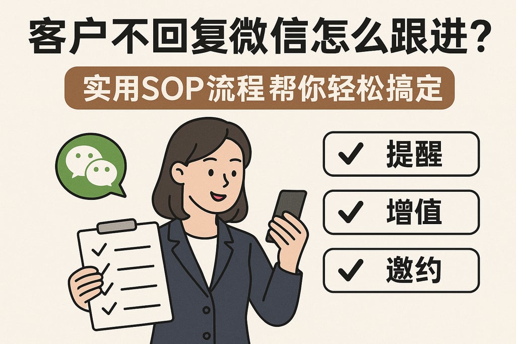 客户不回复微信怎么跟进？实用SOP流程帮你轻松搞定