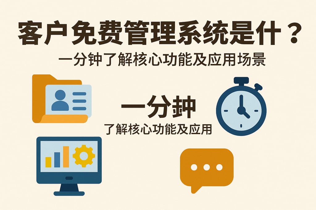 客户免费管理系统是什么？一分钟了解核心功能及应用场景
