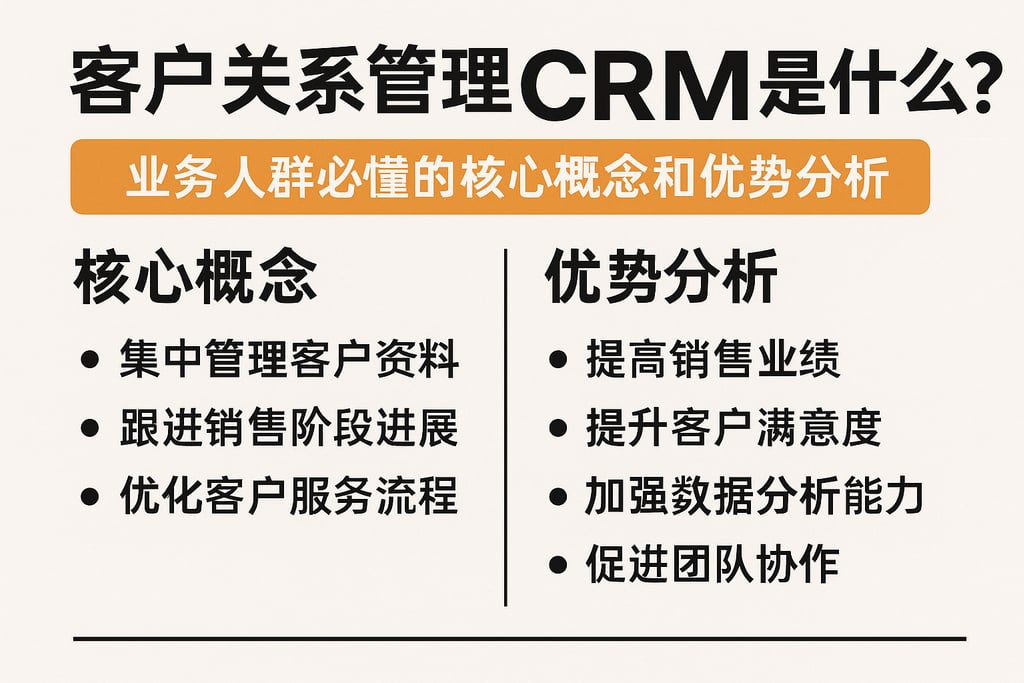 客户关系管理CRM是什么？业务人群必懂的核心概念和优势分析