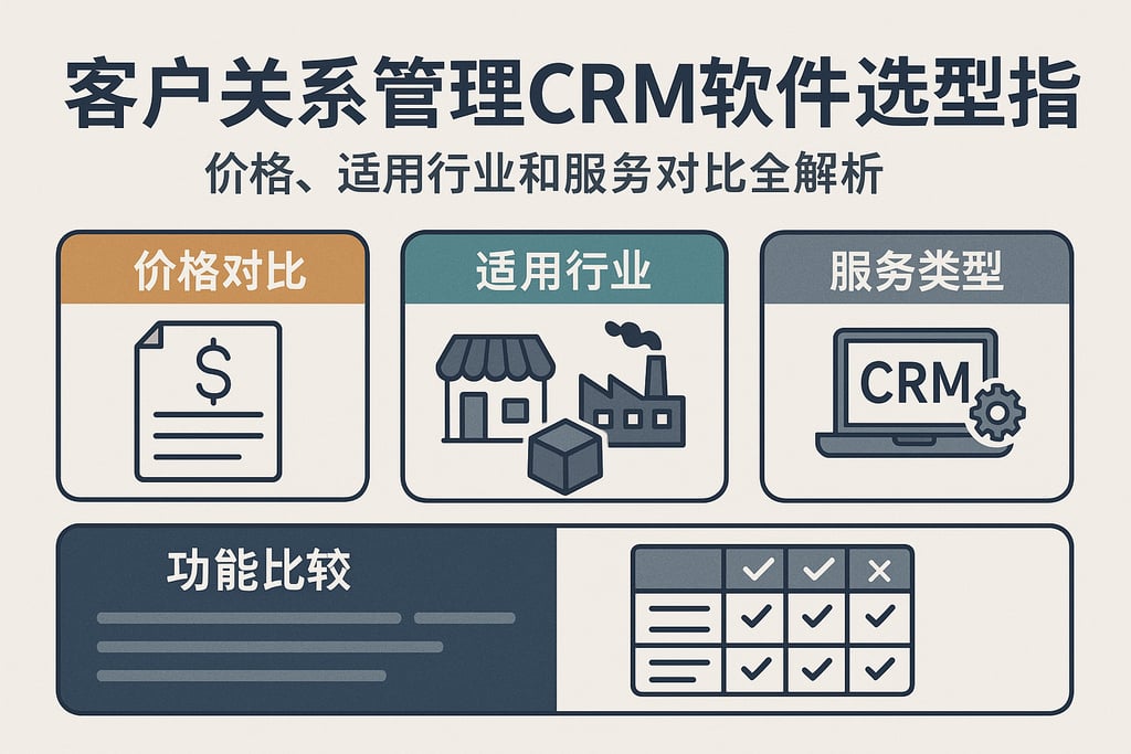 客户关系管理CRM软件选型指南：价格、适用行业和服务对比全解析