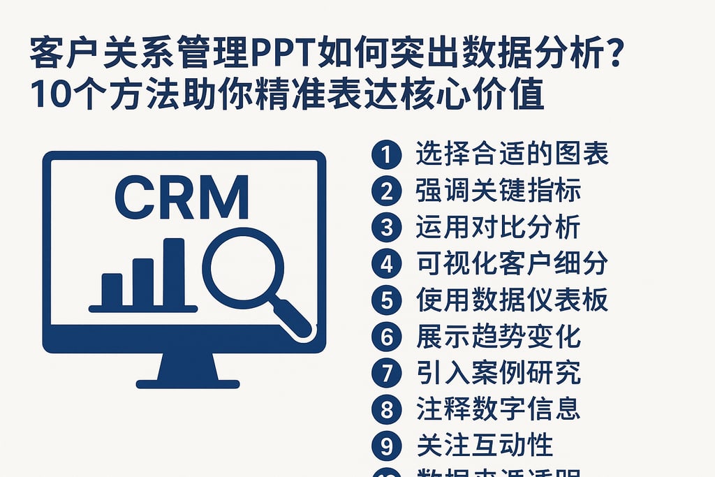 客户关系管理PPT如何突出数据分析？10个方法助你精准表达核心价值