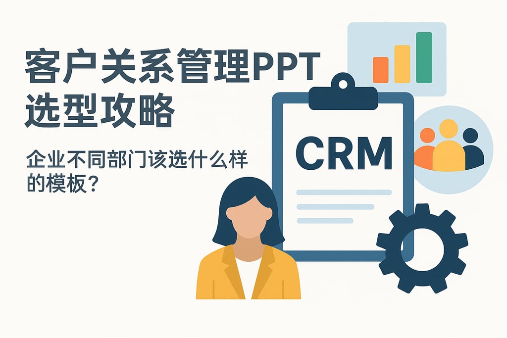 客户关系管理PPT选型攻略，企业不同部门该选什么样的模板？