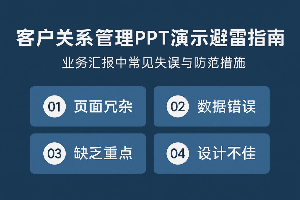 客户关系管理ppt演示避雷指南，业务汇报中常见失误与防范措施