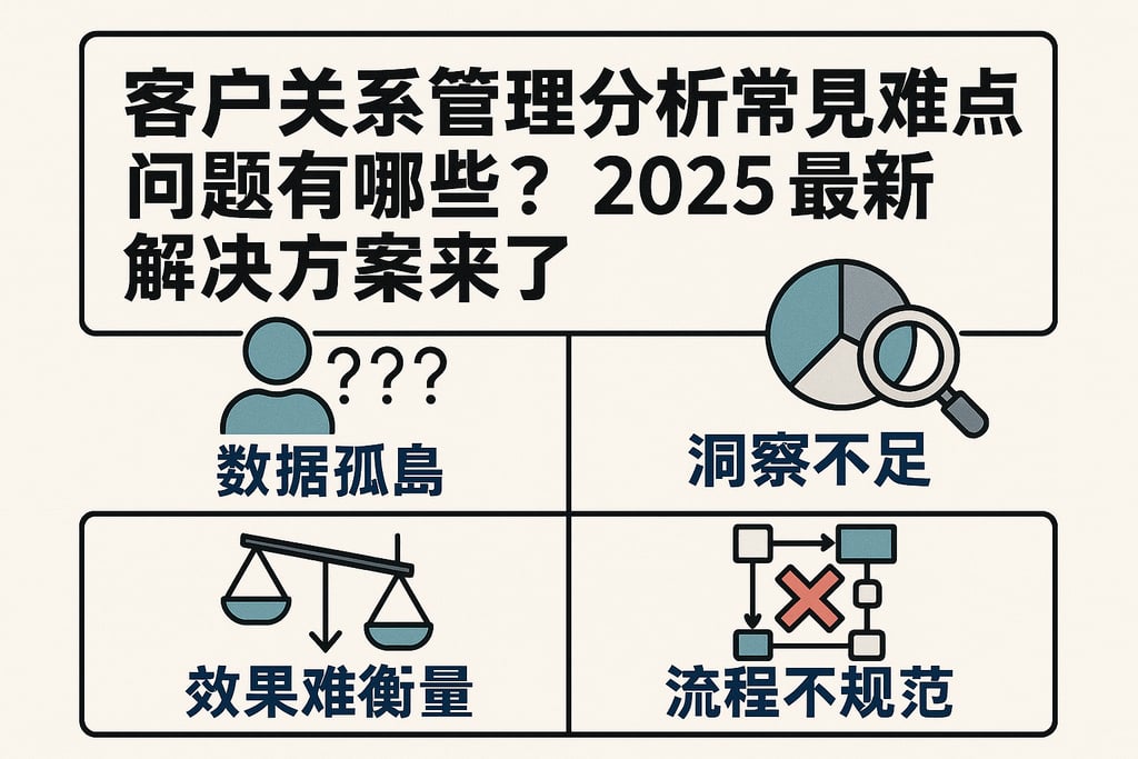 客户关系管理分析常见难点问题有哪些？2025最新解决方案来了