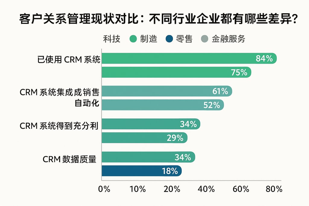 客户关系管理现状对比：不同行业企业都有哪些明显差异？
