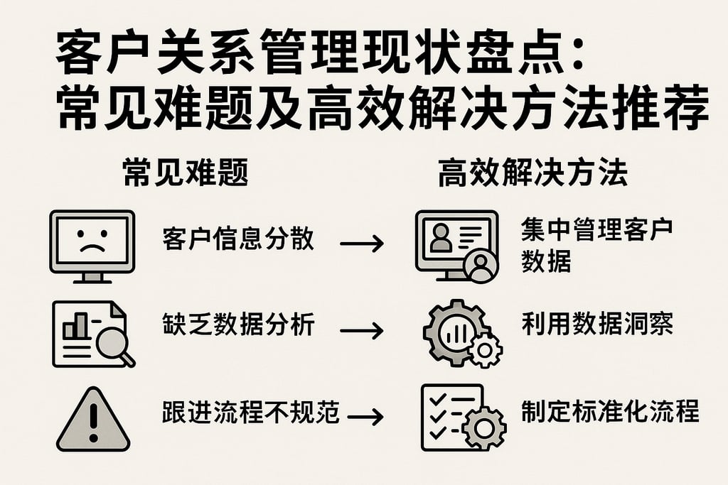 客户关系管理现状盘点：常见难题及高效解决方法推荐