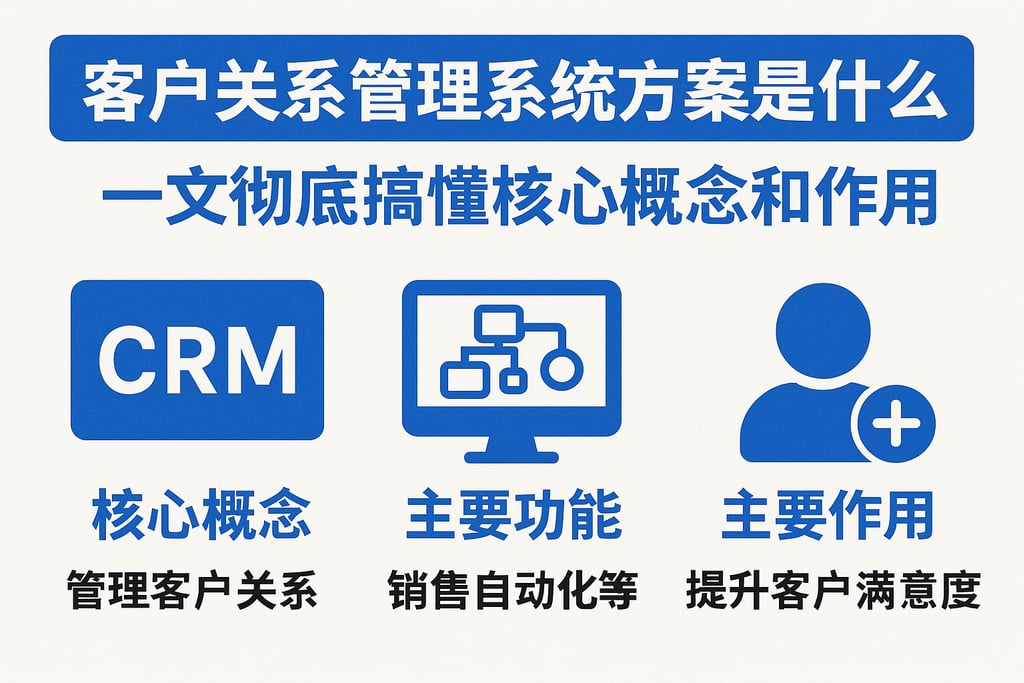客户关系管理系统方案是什么？一文彻底搞懂核心概念和作用