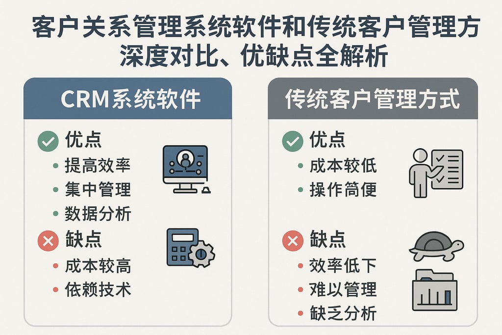 客户关系管理系统软件和传统客户管理方式深度对比，优缺点全解析