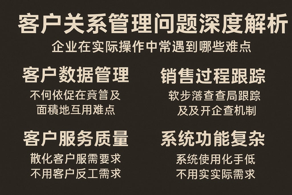 客户关系管理问题深度解析：企业在实际操作中常遇到哪些难点