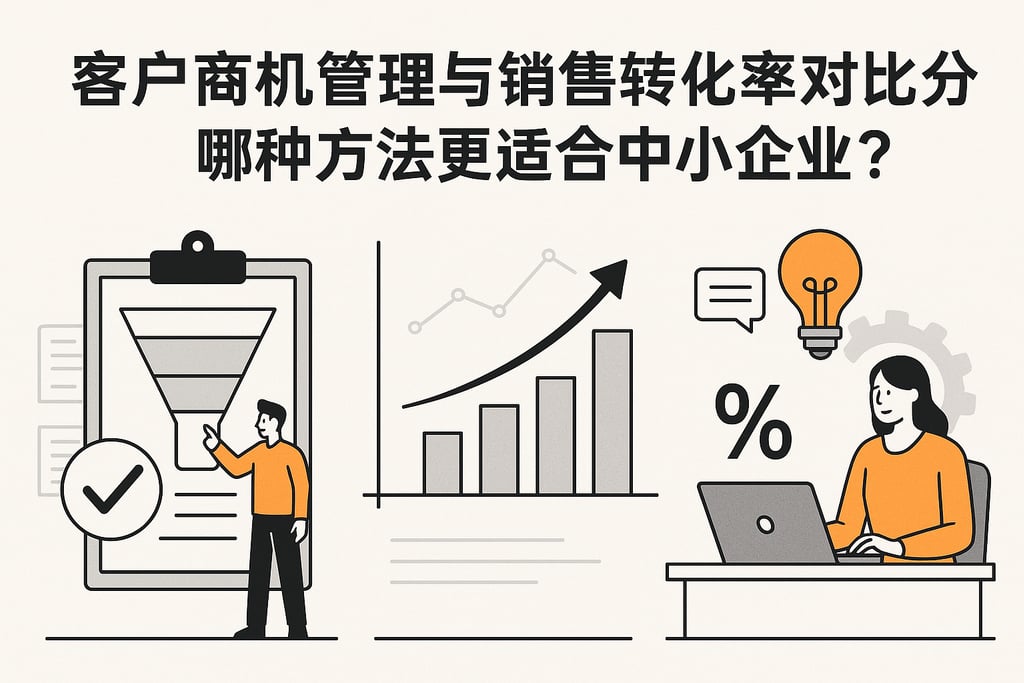 客户商机管理与销售转化率对比分析，哪种方法更适合中小企业？