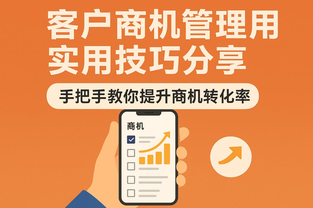 客户商机管理应用实用技巧分享，手把手教你提升商机转化率