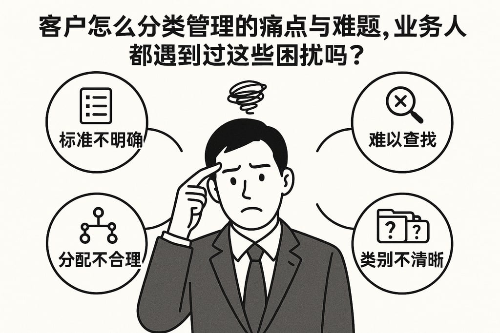 客户怎么分类管理的痛点与难题，业务人都遇到过这些困扰吗？