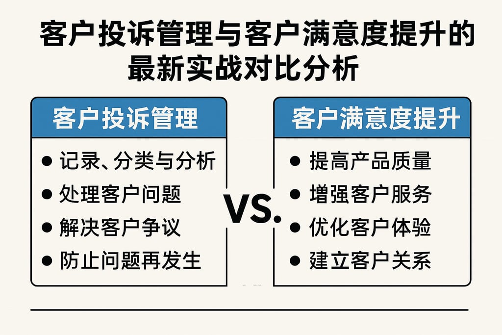 客户投诉管理与客户满意度提升的最新实战对比分析