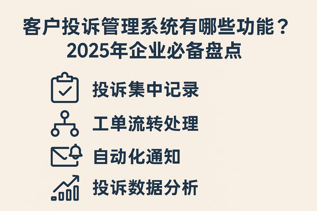 客户投诉管理系统有哪些功能？2025年企业必备盘点