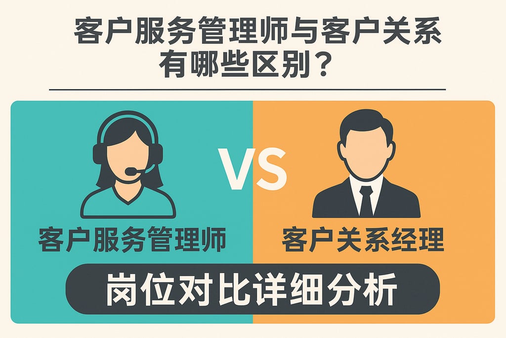 客户服务管理师与客户关系经理有哪些区别？岗位对比详细分析