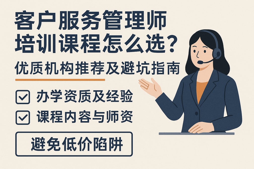 客户服务管理师培训课程怎么选？优质机构推荐及避坑指南