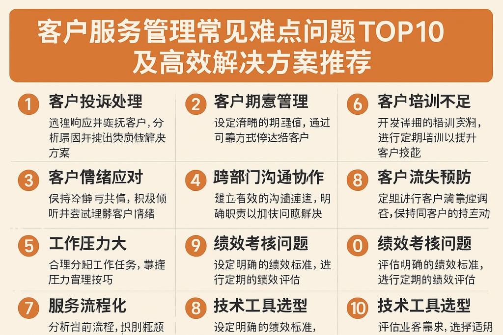 客户服务管理师常见难点问题TOP10及高效解决方案推荐