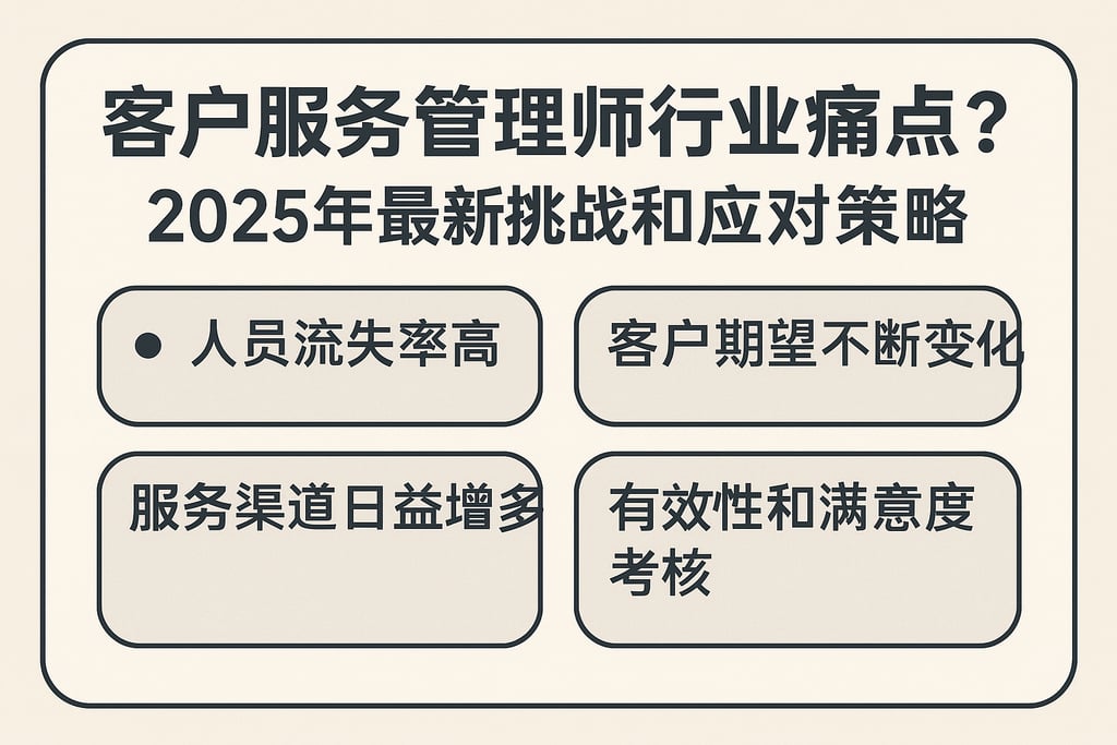 客户服务管理师行业痛点有哪些？2025年最新挑战和应对策略