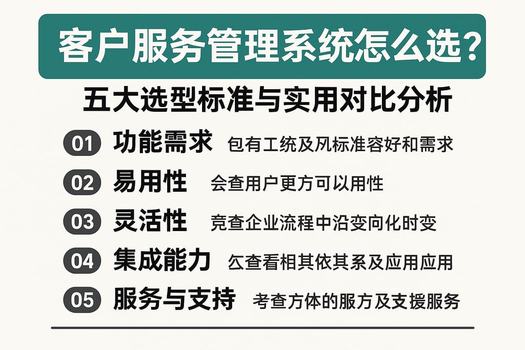 客户服务管理系统怎么选？五大选型标准与实用对比分析