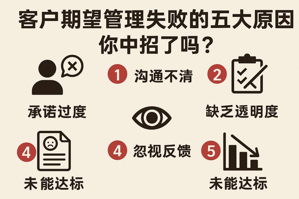 客户期望管理失败的五大原因，你中招了吗？