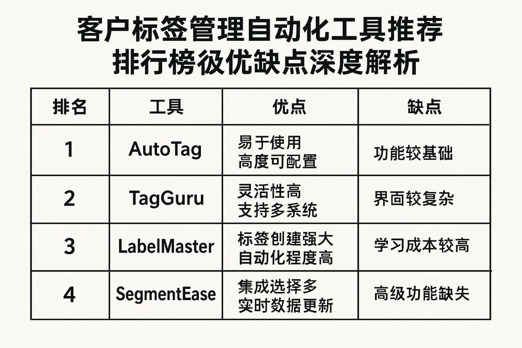 客户标签管理自动化工具推荐排行榜及优缺点深度解析