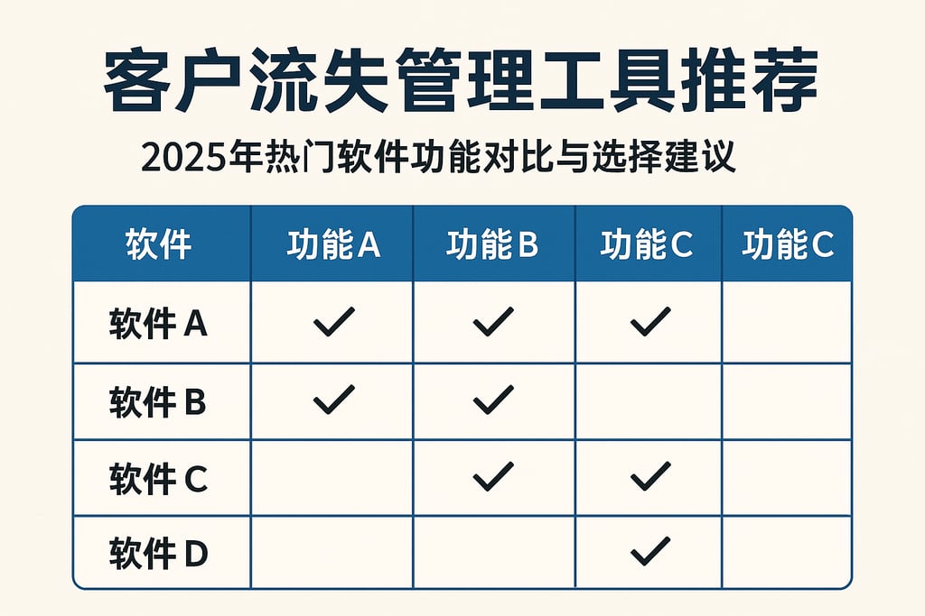 客户流失管理工具推荐：2025年热门软件功能对比与选择建议