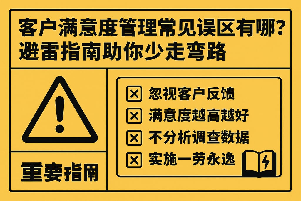 客户满意度管理常见误区有哪些？避雷指南助你少走弯路