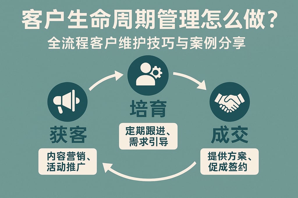 客户生命周期管理怎么做？全流程客户维护技巧与案例分享