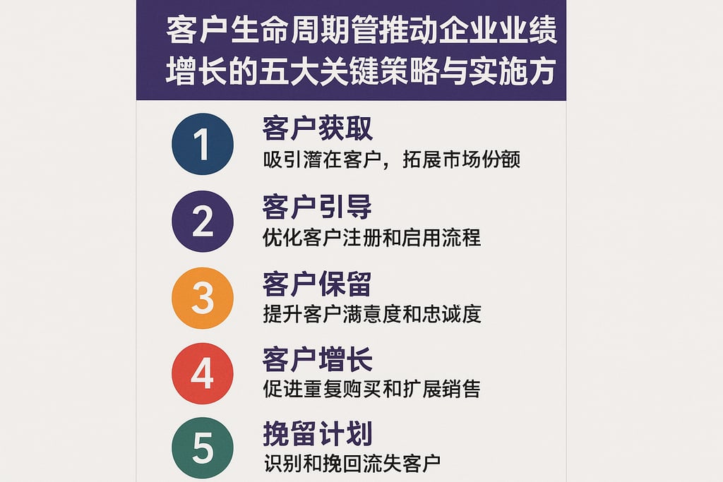 客户生命周期管理推动企业业绩增长的五大关键策略与实施方案