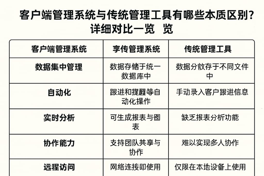 客户端管理系统与传统管理工具有哪些本质区别？详细对比一览