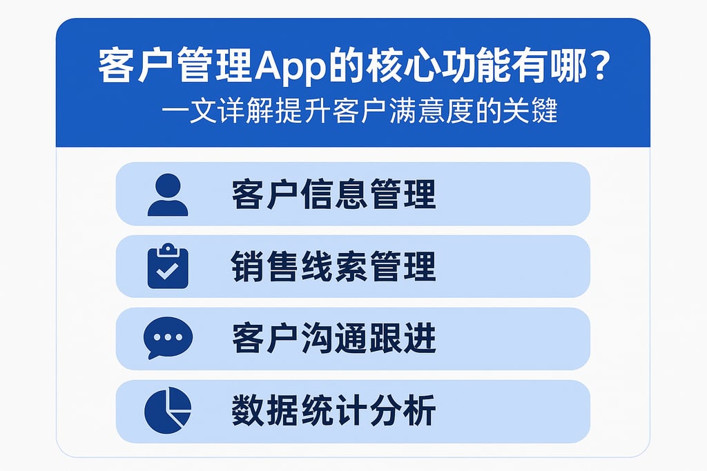 客户管理app的核心功能有哪些？一文详解提升客户满意度的关键