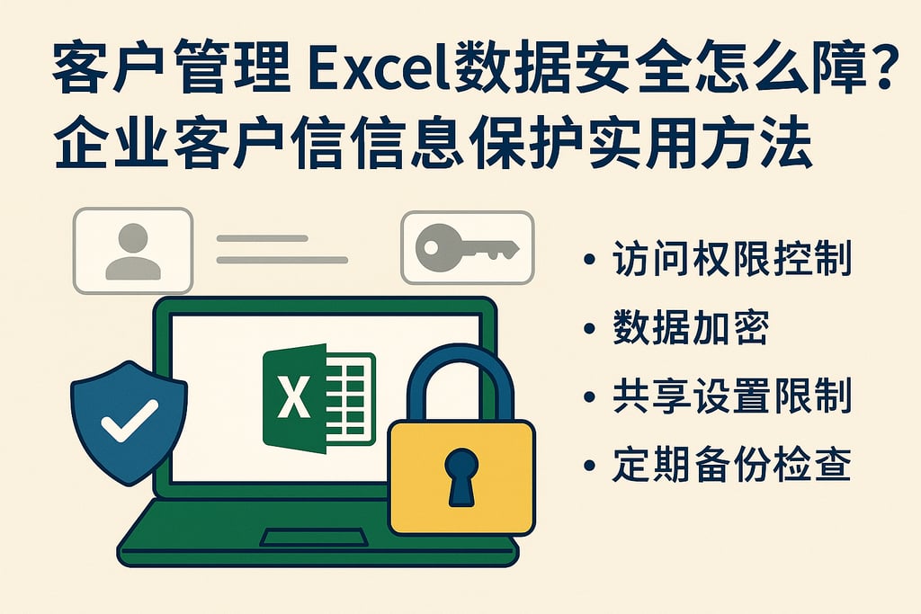 客户管理excel数据安全怎么保障？企业客户信息保护实用方法