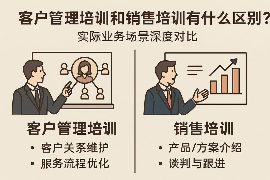 客户管理培训和销售培训有什么区别？实际业务场景深度对比