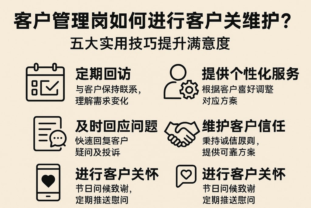 客户管理岗如何进行客户关系维护？五大实用技巧提升满意度