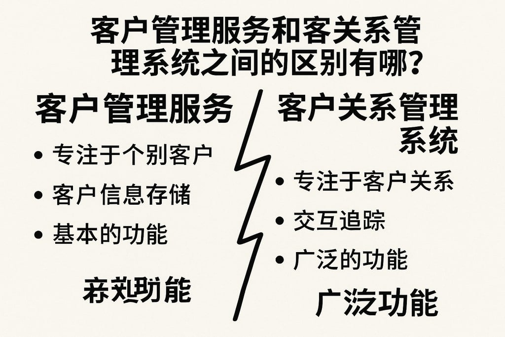 客户管理服务和客户关系管理系统之间的区别有哪些？