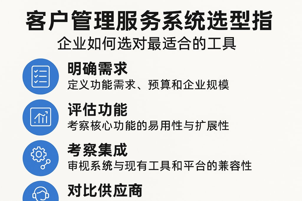 客户管理服务系统选型指南：企业如何选对最适合的工具