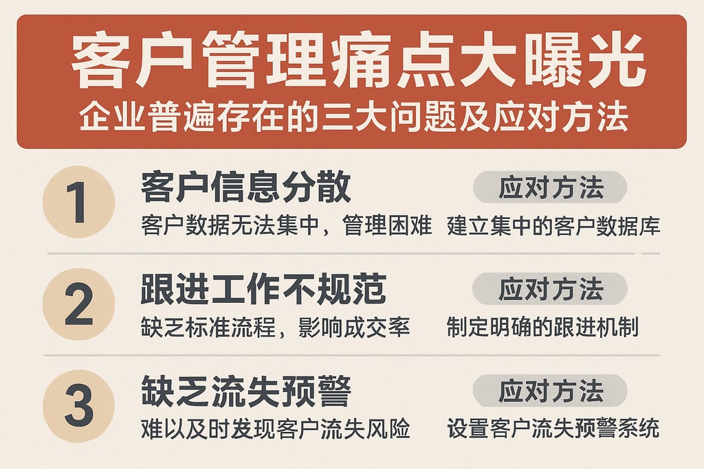 客户管理痛点大曝光：企业普遍存在的三大问题及应对方法