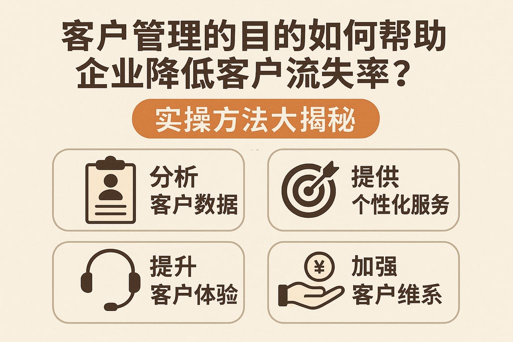 客户管理的目的如何帮助企业降低客户流失率？实操方法大揭秘