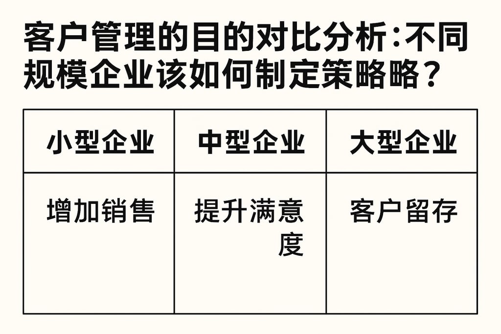 客户管理的目的对比分析：不同规模企业该如何制定策略？
