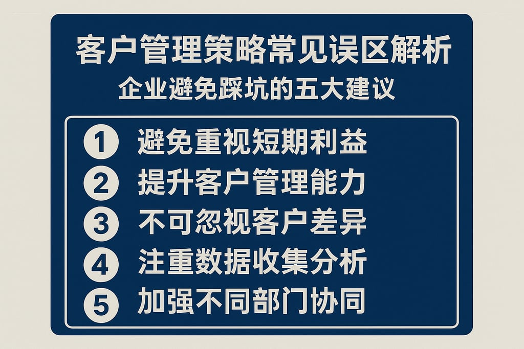 客户管理策略常见误区解析：企业避免踩坑的五大建议