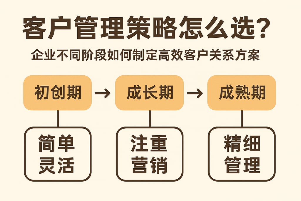 客户管理策略怎么选？企业不同阶段如何制定高效客户关系方案