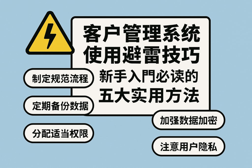 客户管理系统使用避雷技巧：新手入门必读的五大实用方法