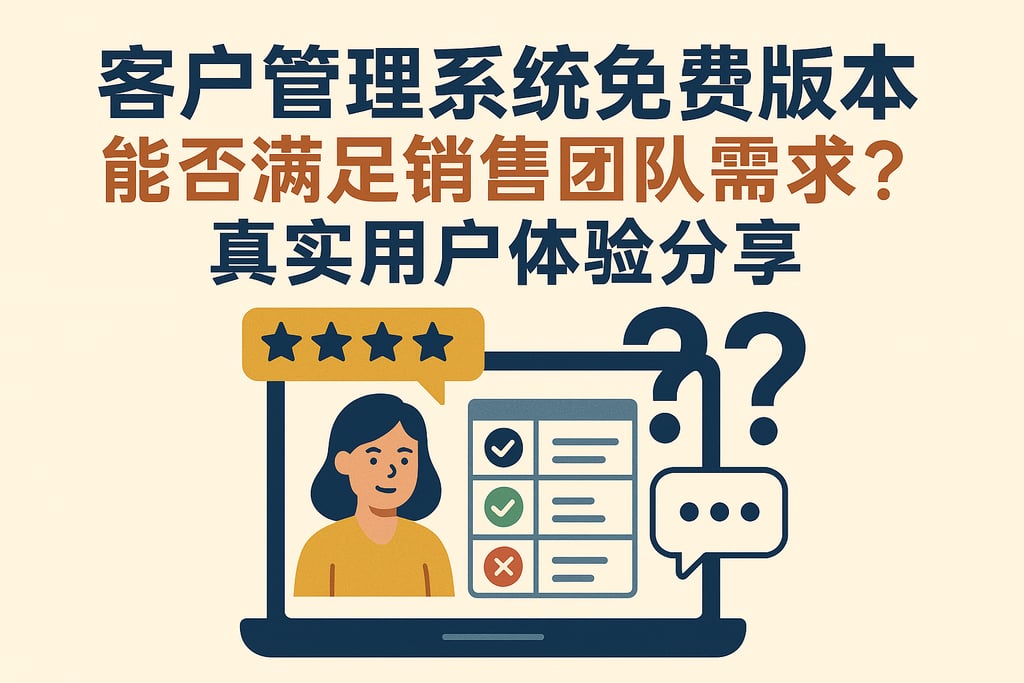客户管理系统免费版本能否满足销售团队需求？真实用户体验分享