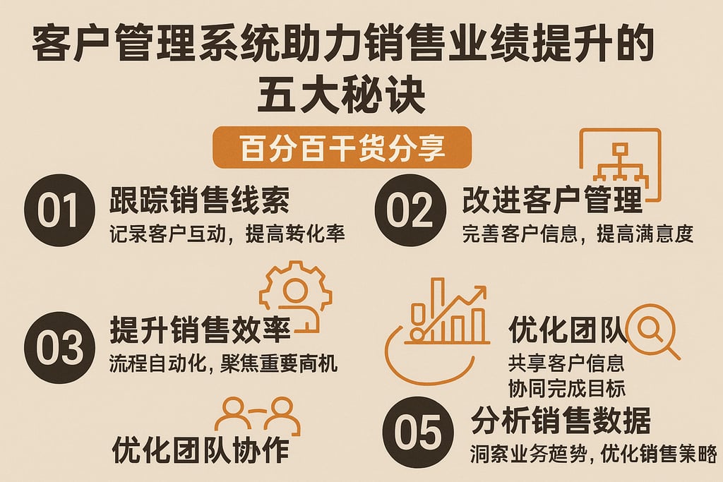 客户管理系统助力销售业绩提升的五大秘诀，百分百干货分享