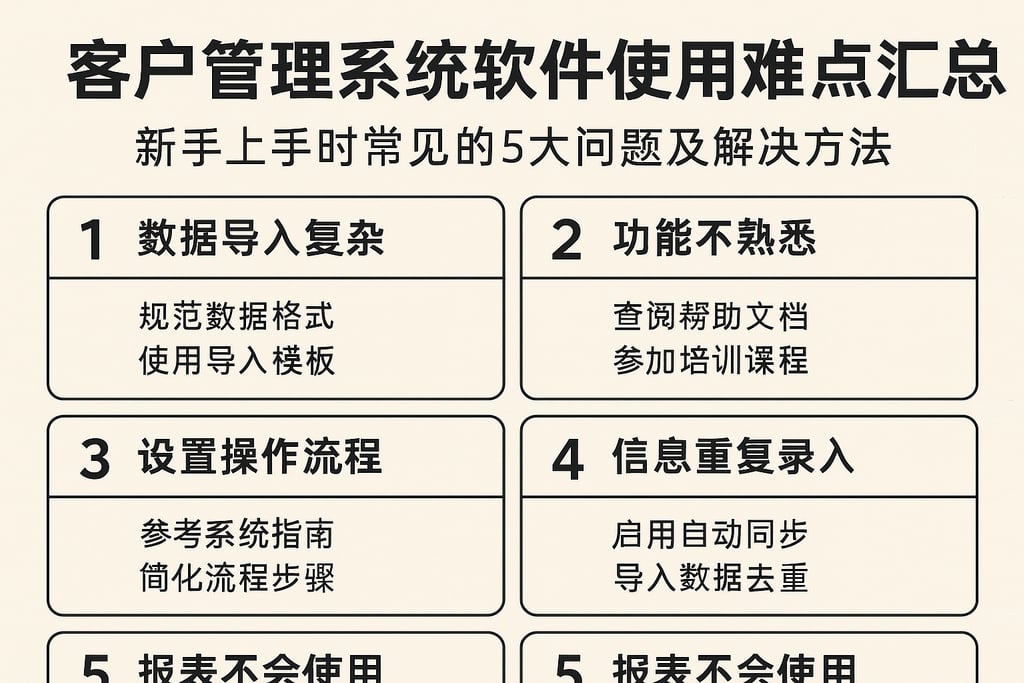 客户管理系统软件使用难点汇总，新手上手时常见的5大问题及解决方法