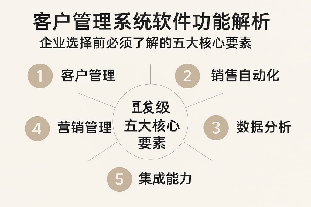 客户管理系统软件功能解析，企业选择前必须了解的五大核心要素
